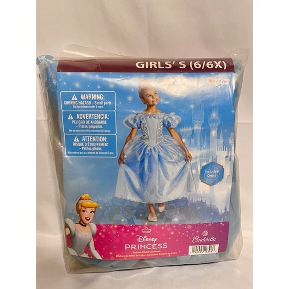 Disney Princess Cinderella Deluxe Girls Halloween Costume Girls Size S (6-6x) - Picture 8 of 10